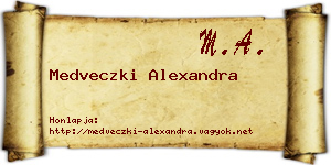 Medveczki Alexandra névjegykártya