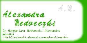 alexandra medveczki business card